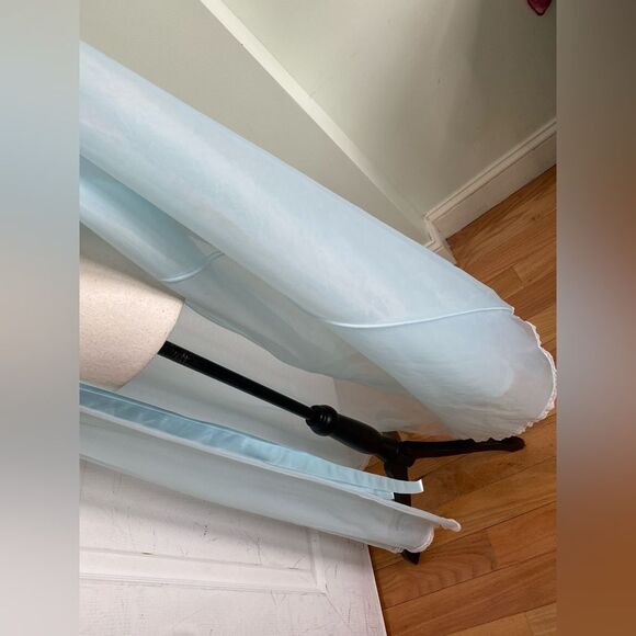 1950s Baby Blue & Lace Romantic Vanity Fair Robe - Picture 11 of 13